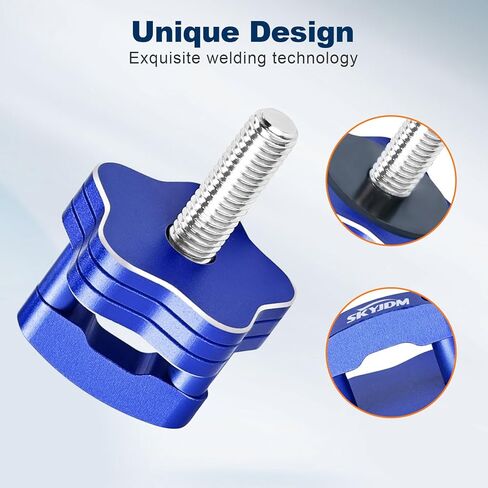 8 عبوات من براغي إبهام تثبيت سريعة الإزالة، حلقة مدمجة على شكل حرف D متوافقة مع جيب رانجلر JK 2007-2018، رانجلر JL 2018-2022، جلاديتور JT 2018-2022 (أزرق) in Kuwait