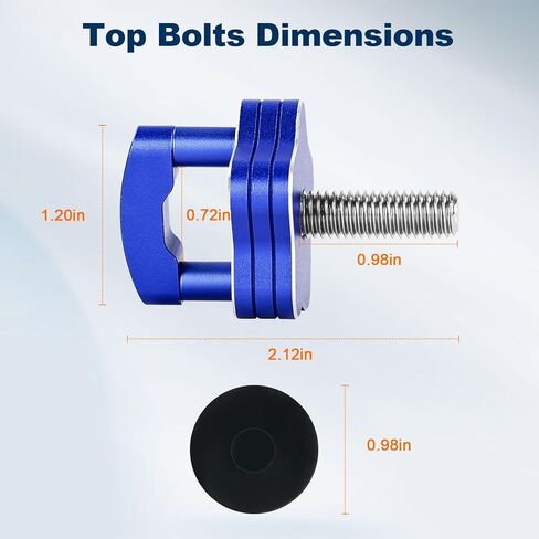 8 عبوات من براغي إبهام تثبيت سريعة الإزالة، حلقة مدمجة على شكل حرف D متوافقة مع جيب رانجلر JK 2007-2018، رانجلر JL 2018-2022، جلاديتور JT 2018-2022 (أزرق) in Kuwait