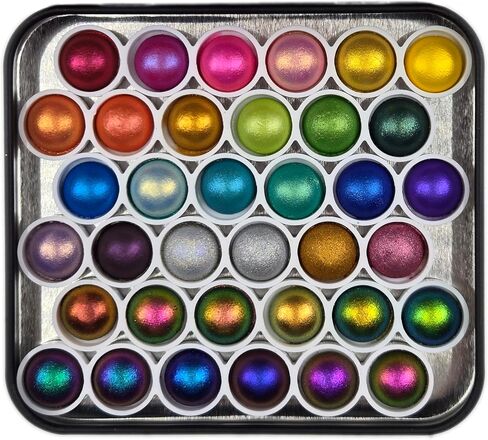 IUILE Handmade Watercolor Paints - Magical Drop Tin Set Vol. 2 (36 colors) in Tin Case in Saudi Arabia