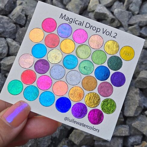 IUILE Handmade Watercolor Paints - Magical Drop Tin Set Vol. 2 (36 colors) in Tin Case in Saudi Arabia