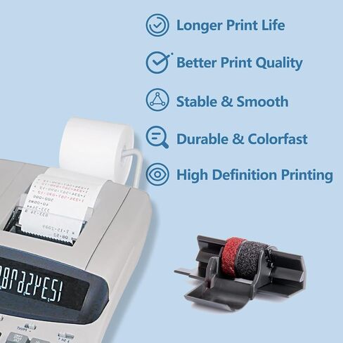 5 Pack IR40T IR-40T Compatible with Calculator Ink Roller Ribbon Replacement for CP-13 MP-12D Sharp EL-1750V P23-dhv CP13 EL-1801V HR-100TM HR-170RC Printer, Black and Red in Kuwait