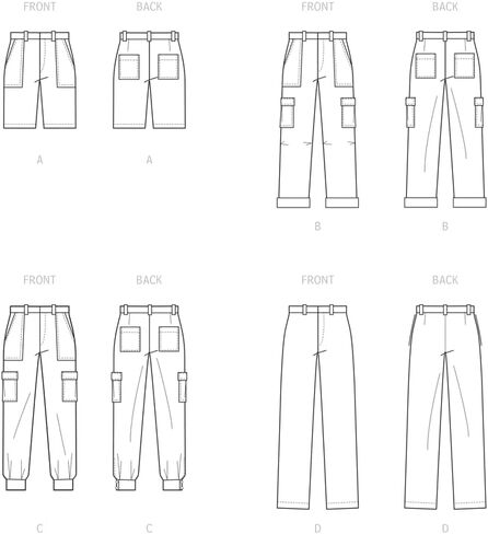McCall's Men/BOY Skirt/Pants Sewing Pattern Kit, Light Blue in Saudi Arabia