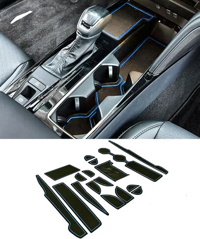 Cup Holder Inserts for 2025 Toyota Camry Accessories XSE/XLE/SE/LE/Hybrid Custom Interior Non Slip Anti Dust Mats for Center Console, for Door Pocket Liners 18pcs(White) in Saudi Arabia