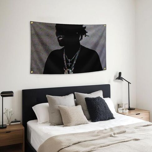 Hip Pop Music Album Tapestry Ken American Rapper Carson Flag 3x5 Feet (90x150cm) Banner,Funny Man Cave Wall Flag with Brass Grommets for College Dorm Room Flag. in Saudi Arabia