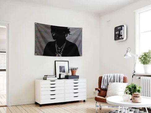 Hip Pop Music Album Tapestry Ken American Rapper Carson Flag 3x5 Feet (90x150cm) Banner,Funny Man Cave Wall Flag with Brass Grommets for College Dorm Room Flag. in Saudi Arabia