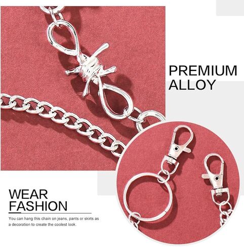 سلسلة السراويل القوطي سلسلة المحفظة الفضية الطبقات سلسلة الشرير جان للنساء والرجال in Kuwait