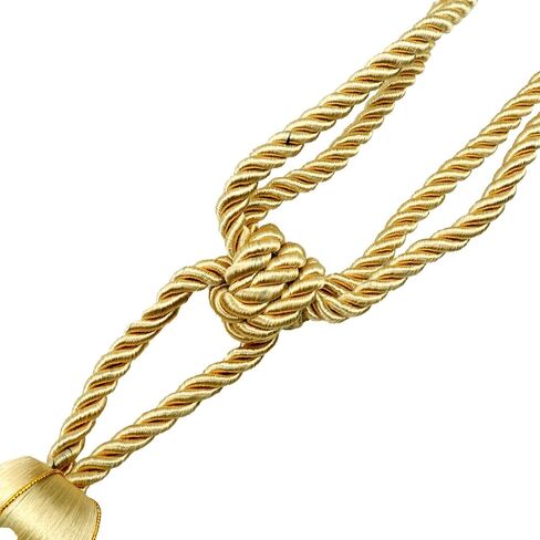 Oedema 2 Pack Gold Curtain Tiebacks Gold Tassels for Curtain Handmade Braided Curtain Holdbacks for Drapes, Living Room, Restaurant, Hotel, Home, Office in Saudi Arabia