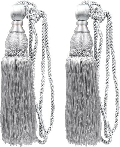 Oedema 2 Pack Gold Curtain Tiebacks Gold Tassels for Curtain Handmade Braided Curtain Holdbacks for Drapes, Living Room, Restaurant, Hotel, Home, Office in Saudi Arabia