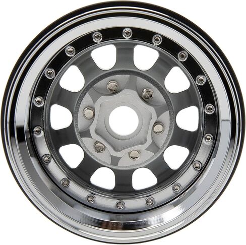 MEUS RACING 1.9" Beadlock Wheels Rims, 120.5g Brass & Aluminum Deep-Dish Wheels for 1/10 RC Crawler SCX10 TRX4 VS4-10 Gen8 (A-Coffee) in Kuwait