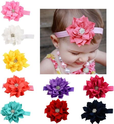 LD DRESS New Girl Baby Headbands (8) (Red +Black) in Saudi Arabia