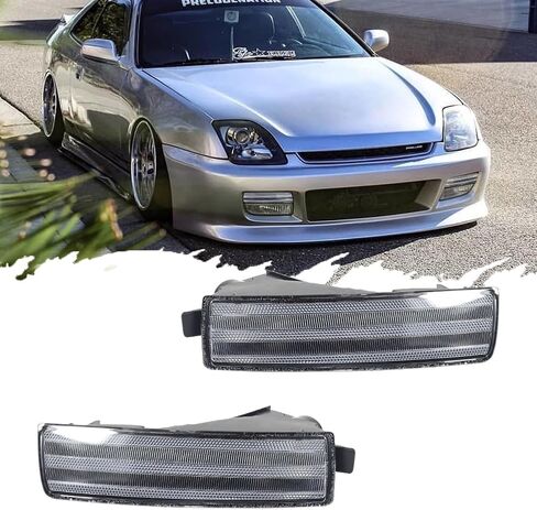 For 1997 1998 1999 2000 2001 Honda Prelude Euro SH VTEC Front Bumper Inner Turn Signal Lights Smoked Lens Amber/White 33351S30003; 33301S30003, HO2530123; HO2531123 in Saudi Arabia