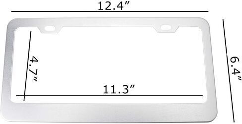 iJDMTOY 2pc Premium Pink Slim 2-Hole License Plate Frame with Screws/Fasteners and Chrome Polish Caps in Saudi Arabia