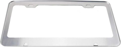 iJDMTOY 2pc Premium Pink Slim 2-Hole License Plate Frame with Screws/Fasteners and Chrome Polish Caps in Saudi Arabia