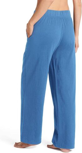 Jockey Women's Sleepwear Everyday Essentials 100% Cotton Pant, Blue Wash, S in Saudi Arabia