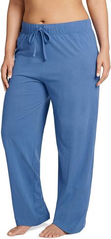 Jockey Women's Sleepwear Everyday Essentials 100% Cotton Pant, Blue Wash, S in Saudi Arabia