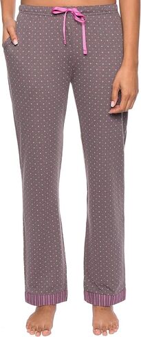 Noble Mount Womens Double Layer Knit Jersey Lounge Pants in Kuwait