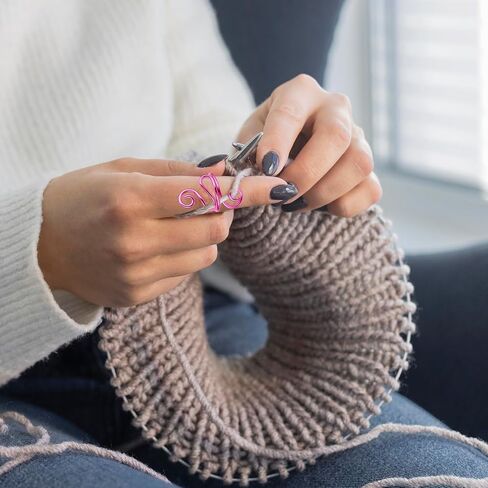 Sibba Crochet Rings Markers for Knitting Crocheting 64 Piece Knit Rings Marker Locking Implements Colored Sewing Needles Keeper Markers Plastic Yarn Counting Knitted Stitches Holder Handmade in Saudi Arabia