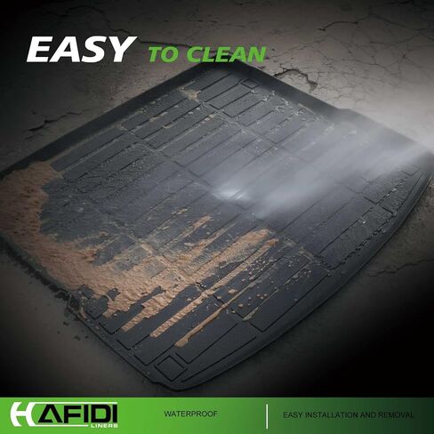 HAFIDI® Floor Mats & Cargo Liner Custom Set for Honda CRV 2007-2011 All Weather Protection TPE Anti-Slip Automotive Full Set Floor Liners Custom Accessories - Black in Saudi Arabia