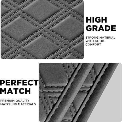 PIC AUTO Bling Leather Floor Mats - Sparkly Glitter Black Car Mats Set, All-Weather Waterproof Pads, Universal Fit for SUV, Sedan, Van - Stylish Car Accessories for Girls & Women in Saudi Arabia