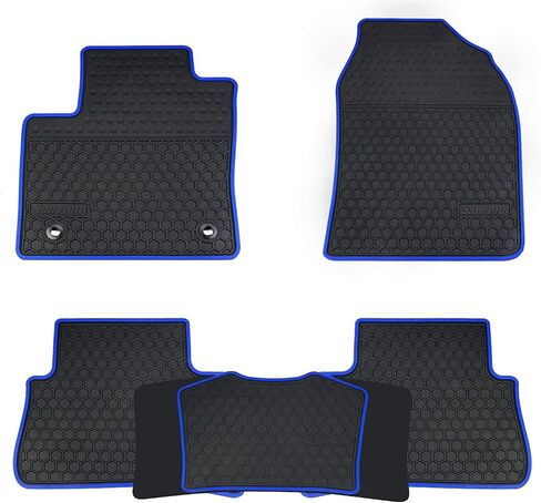 Car Floor Mats Custom Fit for Toyota C-HR 2018 2019 2020 2021 2022 2023 Full Black Rubber Car Floor Liners Set All Weather Protection Heavy Duty Odorless in Saudi Arabia