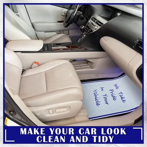 500 لكل لفة سجادة أرضية بلاستيكية أوتوماتيكية 2 مل، سجادة أرضية السيارة للاستعمال مرة واحدة، أغطية سجادة السيارات والمركبات، مستلزمات مؤقتة للغسيل بالتفصيل، 16.5 بوصة × 21 بوصة، غير لاصقة وليست ورقية in Kuwait