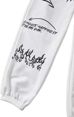 SHENHE Girl's 2 Piece Outfits Cute Graphic Crop Top Tshirt and Elastic Waist Jogger Sweatpants Preppy Set in Saudi Arabia