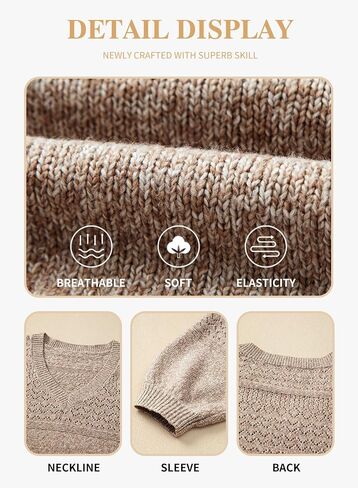 Eytino Womens Plus Size Sweater Casual Long Sleeve V Neck Crochet Knit Lightweight Pullover Sweater Tops(1X-5X) in Saudi Arabia