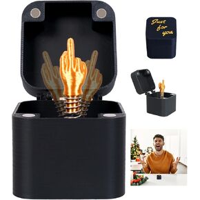 Middle Finger in A Box, Gag Gifts Christmas, Funny Gifts, White Elephont Gifts for Adults, Joke Prank Gag Quirky Gifts for Guys Men