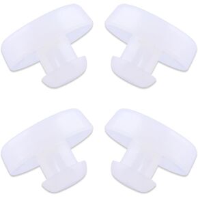 4 PCS Car Brake Buffer Pad, 13.5 mm x 9.8 mm Rubber Wear-Resistant Brake Pedal Stopper Accessory, Replacement 3287636000 32876-25000 4B000, Compatible with Hyundai Kia (White)
