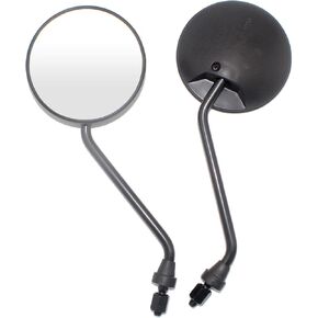 Minho Universal Rear View Convex 4.1" Round Motorcycle Mirrors with 8mm Bolt for Scooter ATV Dirt Bike Moped Honda Kawasaki Suzuki Yamaha