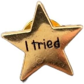 3Pcs i Tried Stars Enamel Pin Creative Pop-Enamel Pin Lapel Badges Brooch Funny Fashion Jewelry Brooches and Pins