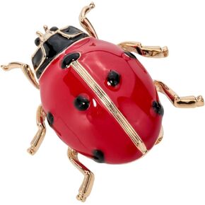 Szxc Ladybug Vegetable Leafe Crystal Enamel Collection Accessories Brooch Pin Gift Women Jewelry