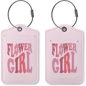 Leopard Luggage Tags for Suitcases,Preppy Girly 2 Pack Travel Suitcase Tags,Pink Cheetah Luggage Id Tags,Baggage Tag Label with Steel Loop,Teen Girl Gifts
