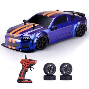 Remote Control Drift Car 1/14 Scale RC Drift Car 4x4 Race RC Car High Speed 30KM/H RC Drifting Car for Boys Kids RTR Vehicle with LED Lights Drift Tires and Racing Tires