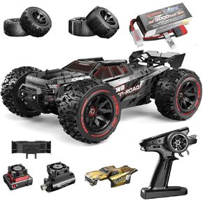 سيارة MJX Hyper Go 14210 عالية السرعة 55 كم/ساعة للطرق الوعرة RC للبالغين 4WD مع قذيفتين، شاحنة RC بدون فرشاة 4X4 تعمل بالطاقة الكهربائية in Kuwait