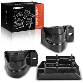 A-Premium 3PCS Engine Motor Mount and Transmission Mount Kit Compatible with Jeep Cherokee 1987-1999, Comanche 1987-1992, Wagoneer 1987-1990, 4.0L, Automatic Transmission, Replace# 52019201, 52002334