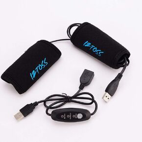 Winter Motorcycle ATV Scooter USB Heated Grips Handlebar 7/8"-11/5"(22-30mm) Warmer Sleeves with Switch to Control Temperature