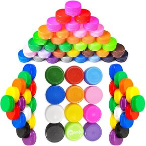 Plastic Bottle Caps for Crafts,for DIY Home Decor, DIY Craft Scrapbook, and Creative Gifts (120)