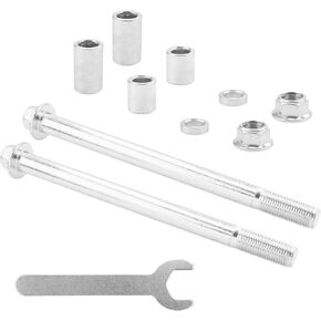 Front Rear Axle with Bushing 12mm/0.4'' 215mm/8.4'' Compatible with 50cc 110cc 125cc Dirt Bike Moped Scooter 2PCS