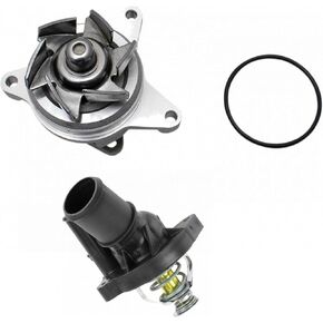 TRQ Engine Water Pump & Thermostat w/Housing for Ford Fusion Ranger Lincoln MKZ Mercury Mariner Milan