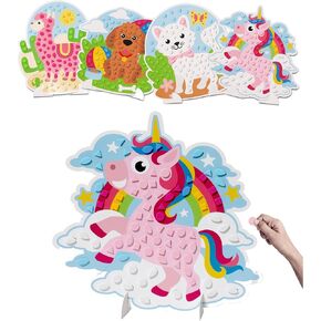 Little Jupiter DIY EVA Foam Scene - Makes 4 Paper Craft Art Pieces for Boys & Girls 3-5 yrs Old - Toddler Arts and Crafts - Foam Crafts for Kids - Art and Crafts for Kids Ages 3-5 (Set 1)