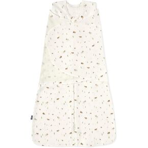 HALO 100% Cotton Sleepsack Swaddle, 3-Way Adjustable Wearable Blanket, TOG 1.5, Confetti Mickey Grey, Small, 3-6 Months