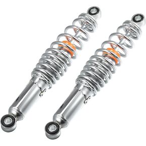 Motorcycle Rear Suspension Shock Durable Adjusting 310mm for 50cc 70cc 90cc 125c Most Motorcycles ATV Mopeds Metal Chrome Silver Tone 1 Pair