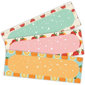 30 Pcs Self Adhesive Name Stickers, Orange,Strawberry,Watermelon Theme Name Tags,Students Desk Stickers for Classrooms, Storage Box Labels,Classroom Office Decorations and Supplies - A03