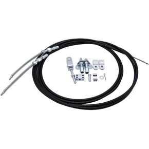 Universal Emergency Brake Cable Repair Kit 330-9371 Parking Brake Cable Kit Fit for Wilwood 110" Long Cables with a 97" Long Sheath