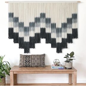 Large Macrame Wall Hanging Macrame Wall Decor 59" W x 35" L Desert Cactus Tie-Dye Large Boho Yarn Wall Decor Large Scale Wall Art Home Decor