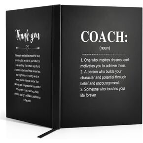 Coach Definition 80 Sheets 160 Pages Blank Double-sided Hardcover Notebook, Team Coach Appreciation Gift, Thank You Gift for Coach Teacher Counselor,Sports Coach Birthday Retirement Gift