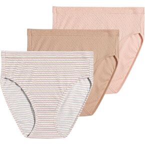 Jockey 3-PK Elance Breathe French Cut Panties 1541 10 Nude Assortment
