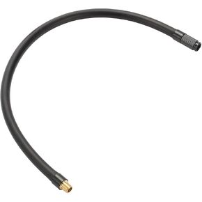 Motoforti Universal Tire Inflator Extension Tube Air Pump Extend Hose Adapter Tire Valve 15.75inch M8x0.8 10mm OD Durable Rubber Black Connector