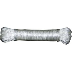 T.W Evans Cordage Co. 44-080 1/4-Inch Solid Braid Nylon Rope 100-Feet Hank, White